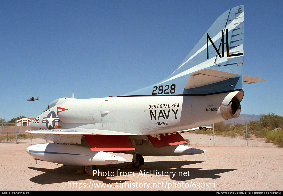 Aircraft Photo of 142928 / 2928 | Douglas A-4B Skyhawk (A4D-2) | USA - Navy | AirHistory.net #630511