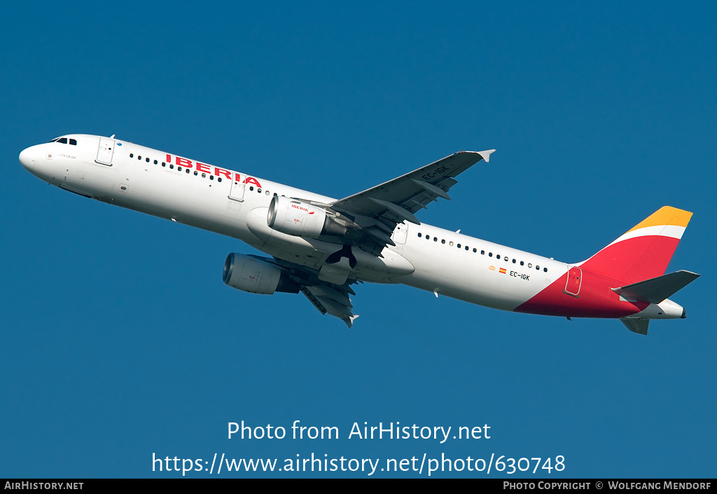 Aircraft Photo of EC-IGK | Airbus A321-213 | Iberia | AirHistory.net #630748