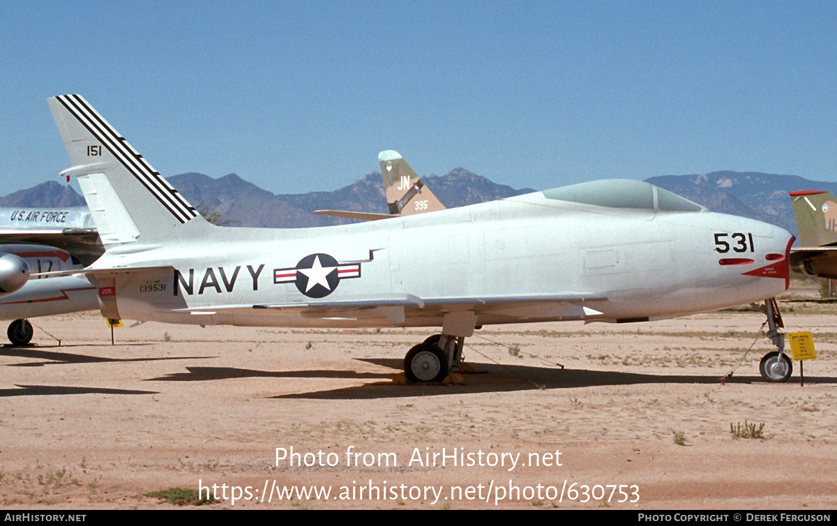 Aircraft Photo of 139531 | North American FJ-4B Fury | USA - Navy | AirHistory.net #630753