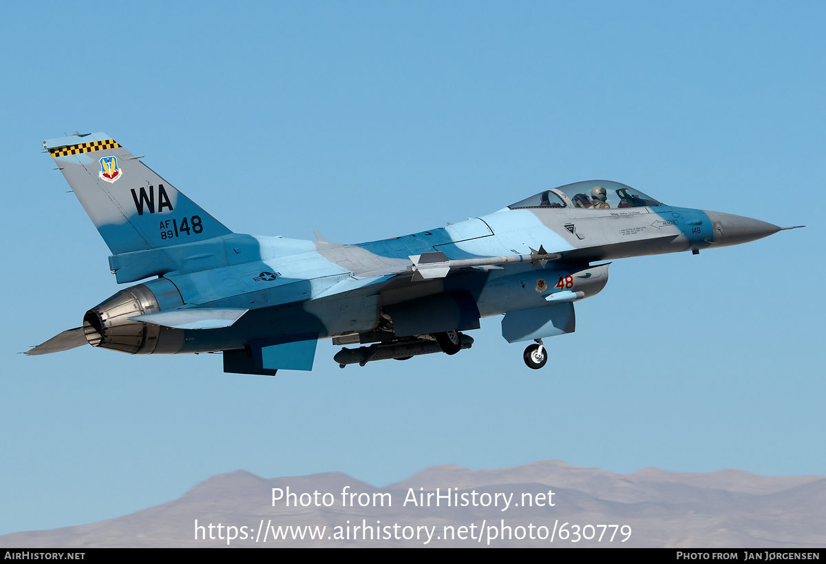 Aircraft Photo of 89-2148 / AF89-148 | General Dynamics F-16CM Fighting Falcon | USA - Air Force | AirHistory.net #630779