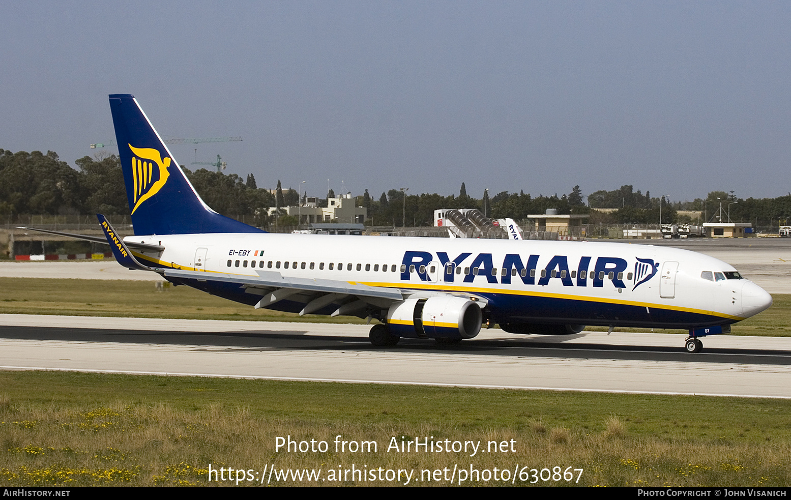 Aircraft Photo of EI-EBY | Boeing 737-8AS | Ryanair | AirHistory.net #630867