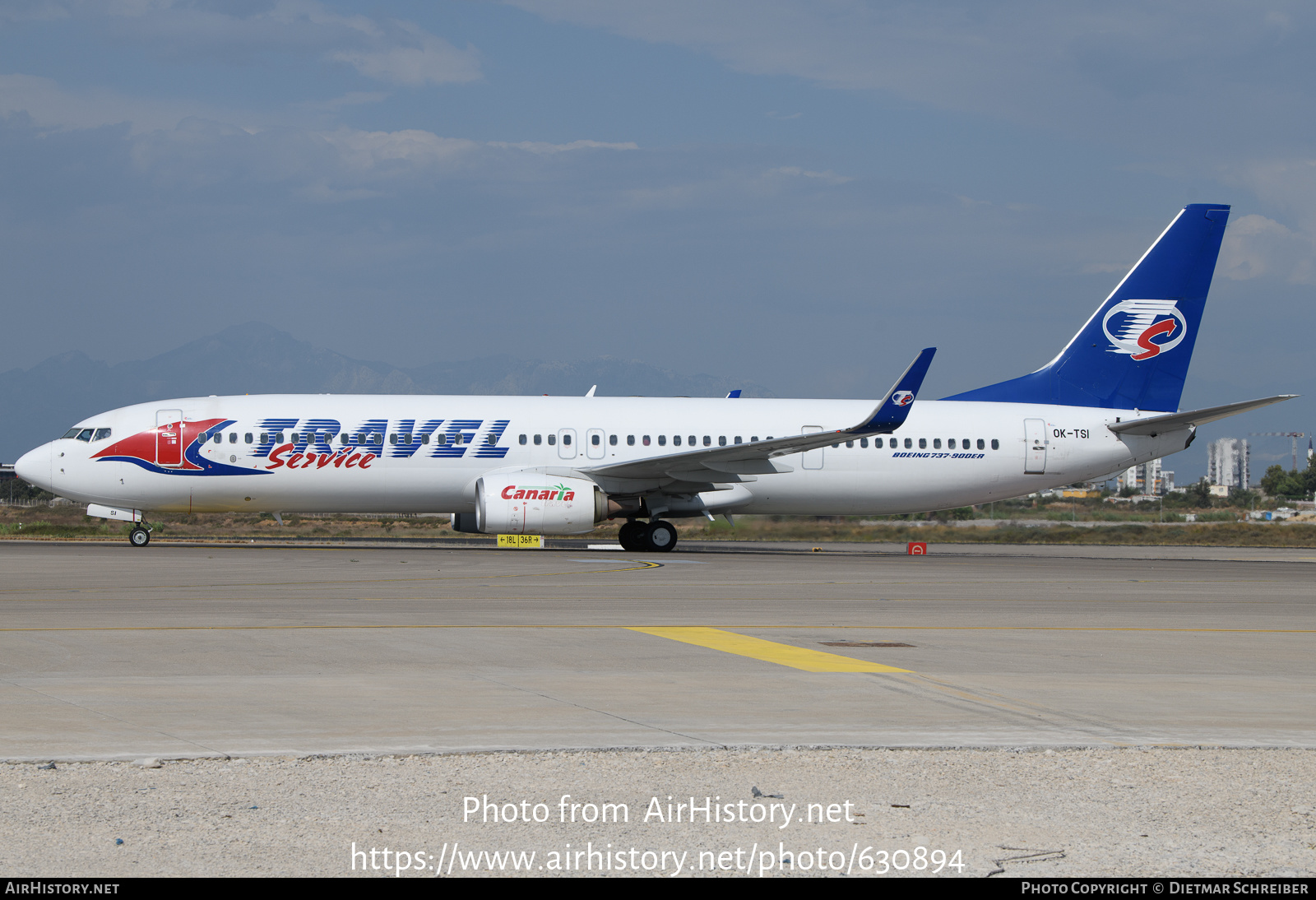 Aircraft Photo of OK-TSI | Boeing 737-9GJ/ER | Travel Service | AirHistory.net #630894