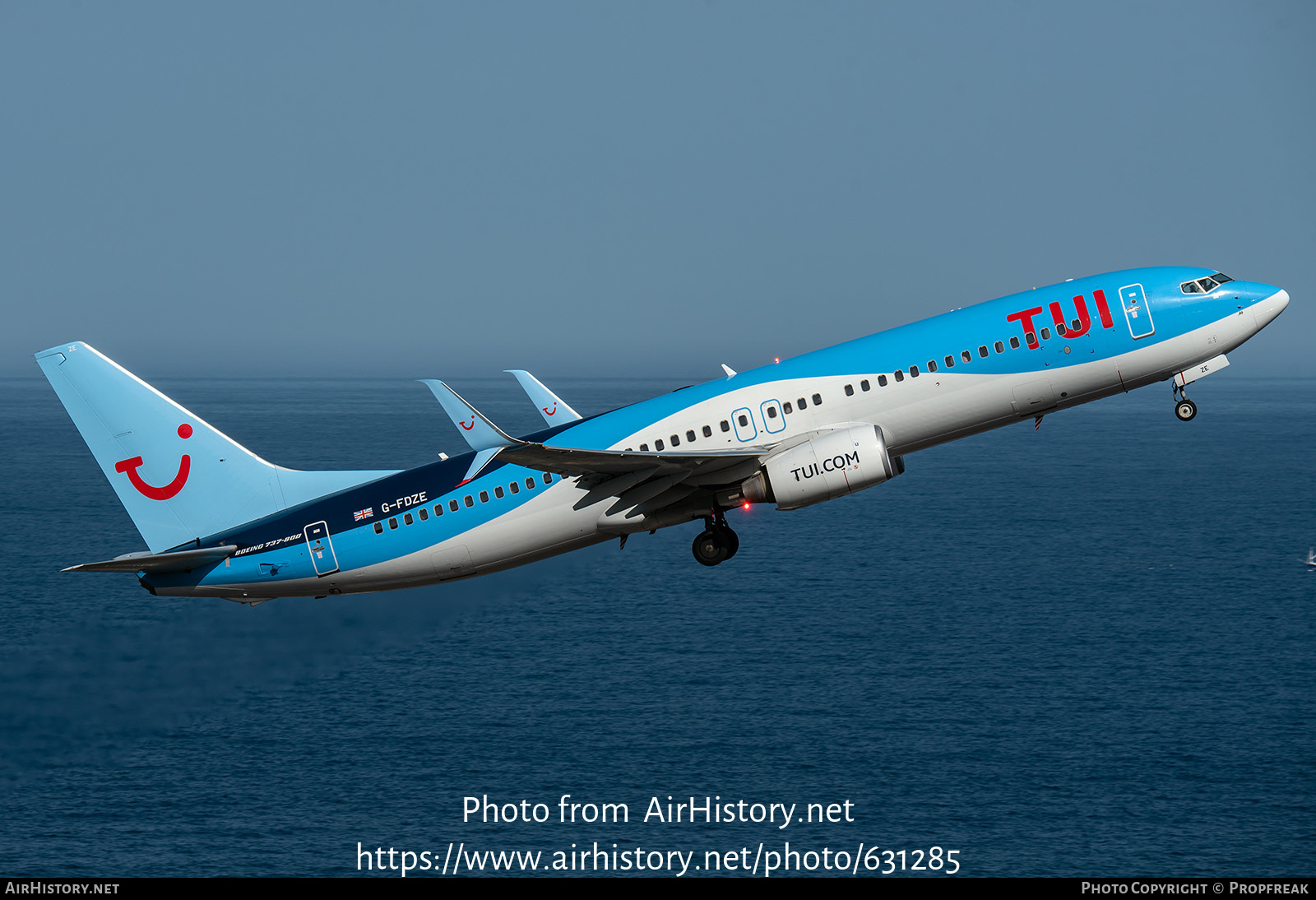 Aircraft Photo of G-FDZE | Boeing 737-8K5 | TUI | AirHistory.net #631285