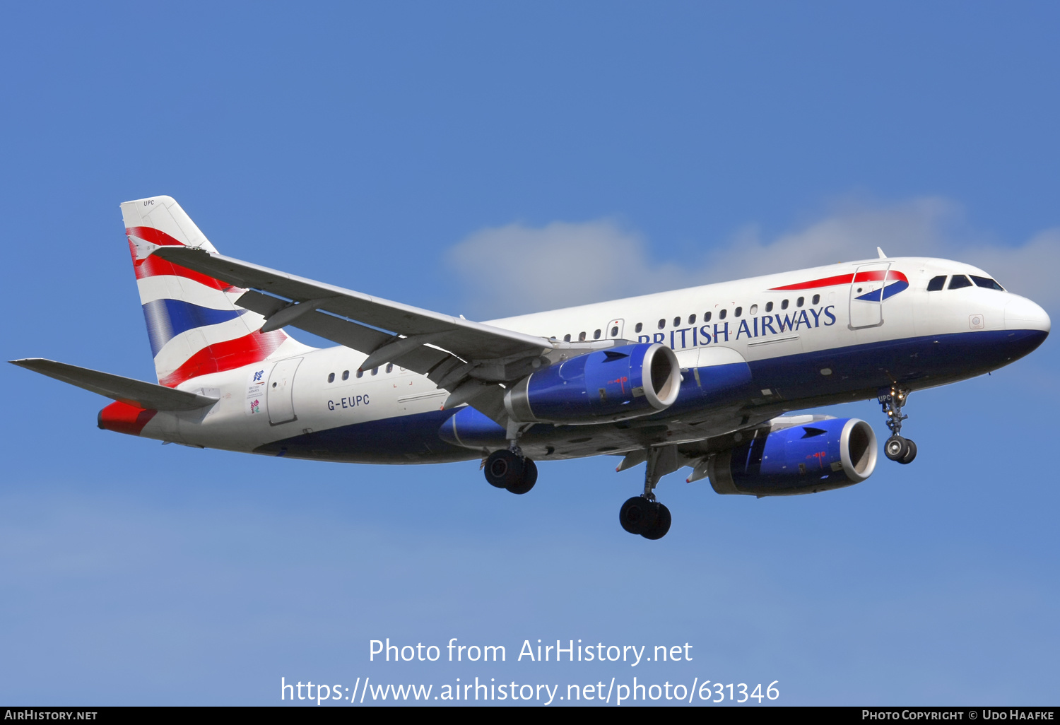 Aircraft Photo of G-EUPC | Airbus A319-131 | British Airways | AirHistory.net #631346