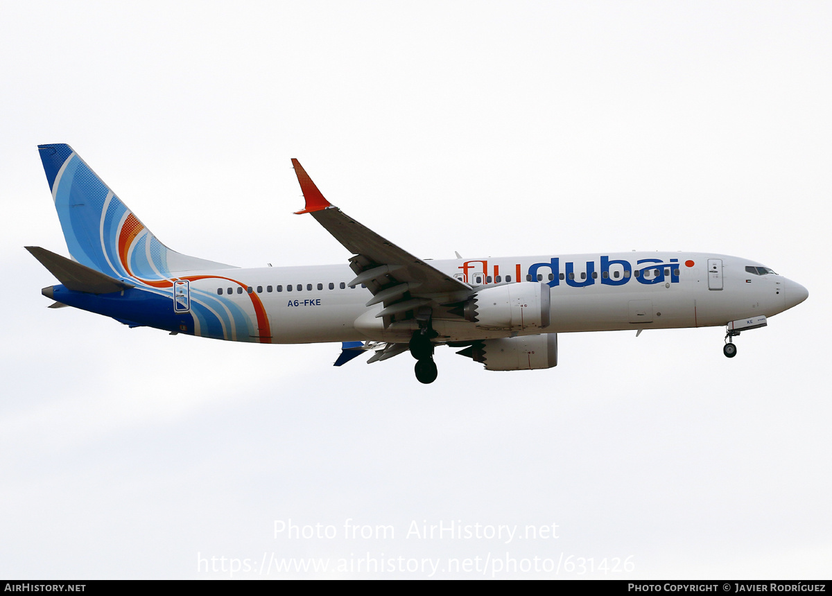 Aircraft Photo of A6-FKE | Boeing 737-8 Max 8 | Flydubai | AirHistory.net #631426