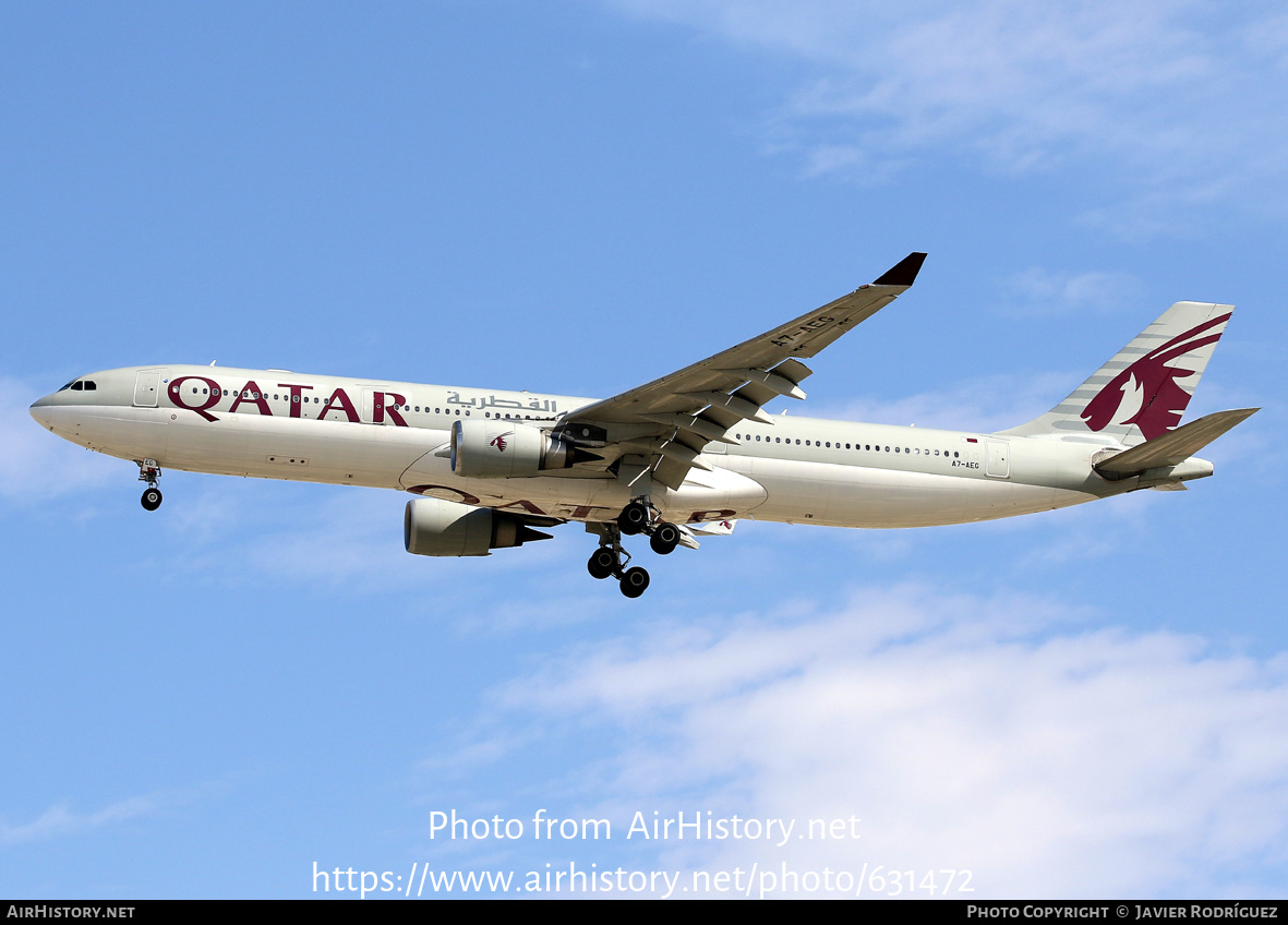 Aircraft Photo of A7-AEG | Airbus A330-302 | Qatar Airways | AirHistory.net #631472