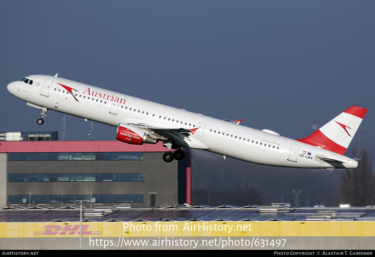 Aircraft Photo of OE-LBA | Airbus A321-111 | Austrian Airlines | AirHistory.net #631497