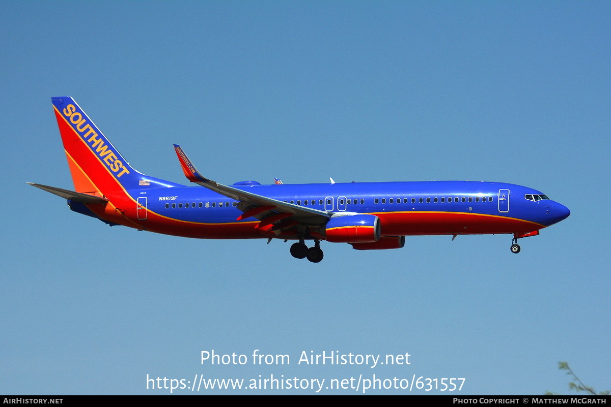 Aircraft Photo of N8619F | Boeing 737-8H4 | Southwest Airlines | AirHistory.net #631557