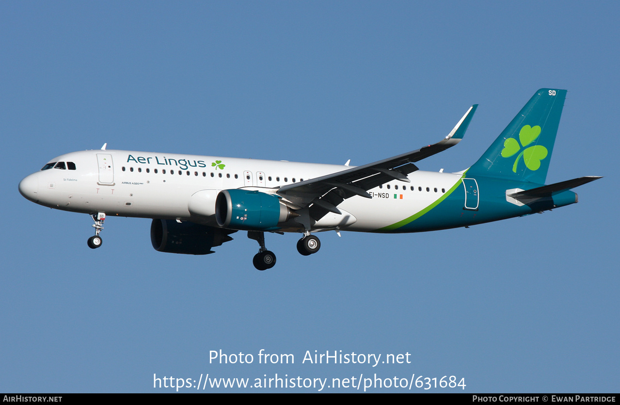 Aircraft Photo of EI-NSD | Airbus A320-251N | Aer Lingus | AirHistory.net #631684