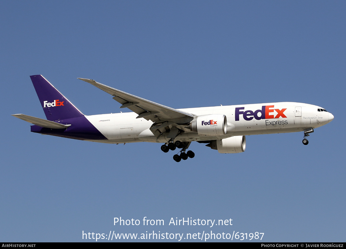 Aircraft Photo of N844FD | Boeing 777-FHT | FedEx Express - Federal Express | AirHistory.net #631987