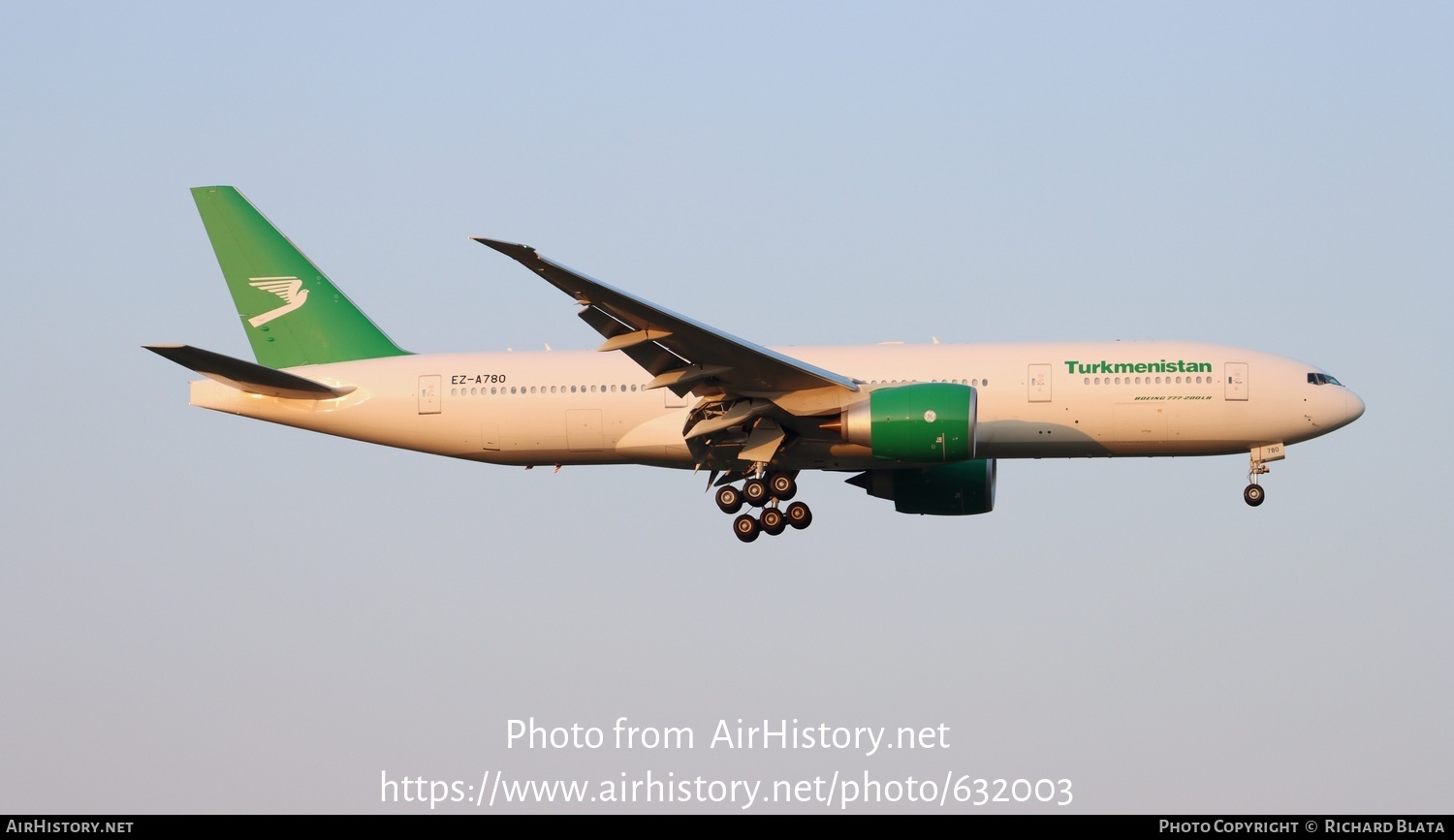 Aircraft Photo of EZ-A780 | Boeing 777-200 | Turkmenistan Airlines | AirHistory.net #632003