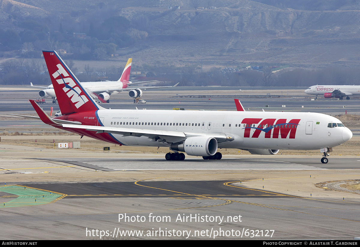 Aircraft Photo of PT-MSW | Boeing 767-316/ER | TAM Linhas Aéreas | AirHistory.net #632127