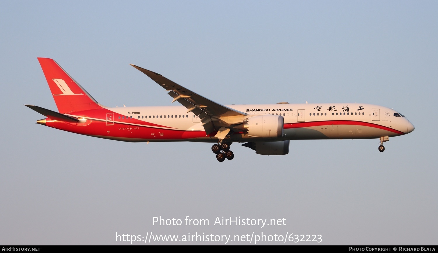 Aircraft Photo of B-20D8 | Boeing 787-9 Dreamliner | Shanghai Airlines | AirHistory.net #632223