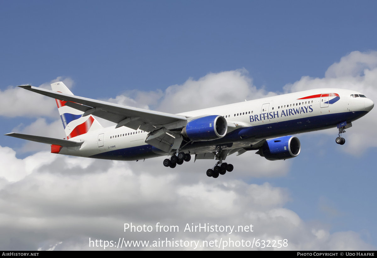 Aircraft Photo of G-YMME | Boeing 777-236/ER | British Airways | AirHistory.net #632258