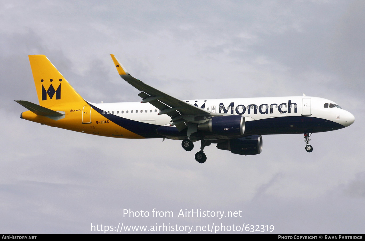 Aircraft Photo of G-ZBAS | Airbus A320-214 | Monarch Airlines | AirHistory.net #632319