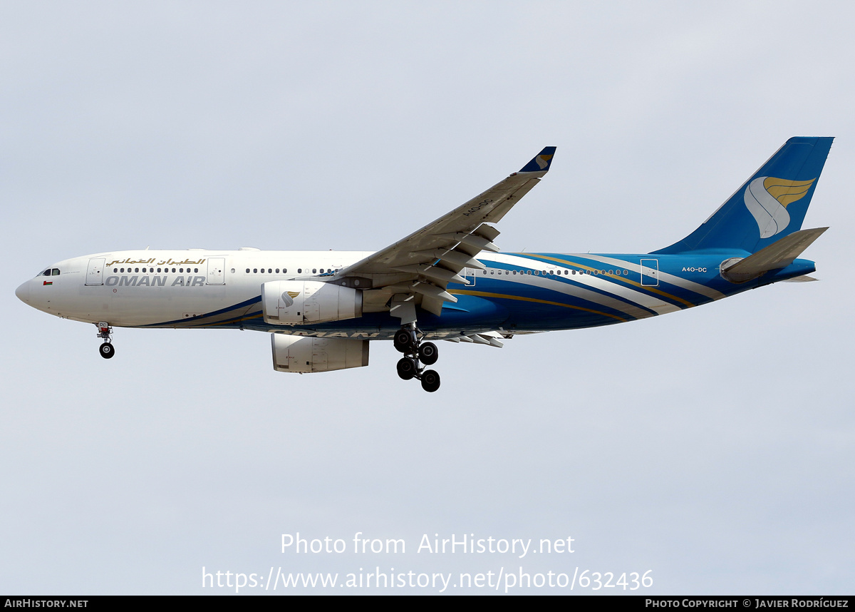 Aircraft Photo of A4O-DC | Airbus A330-243 | Oman Air | AirHistory.net #632436