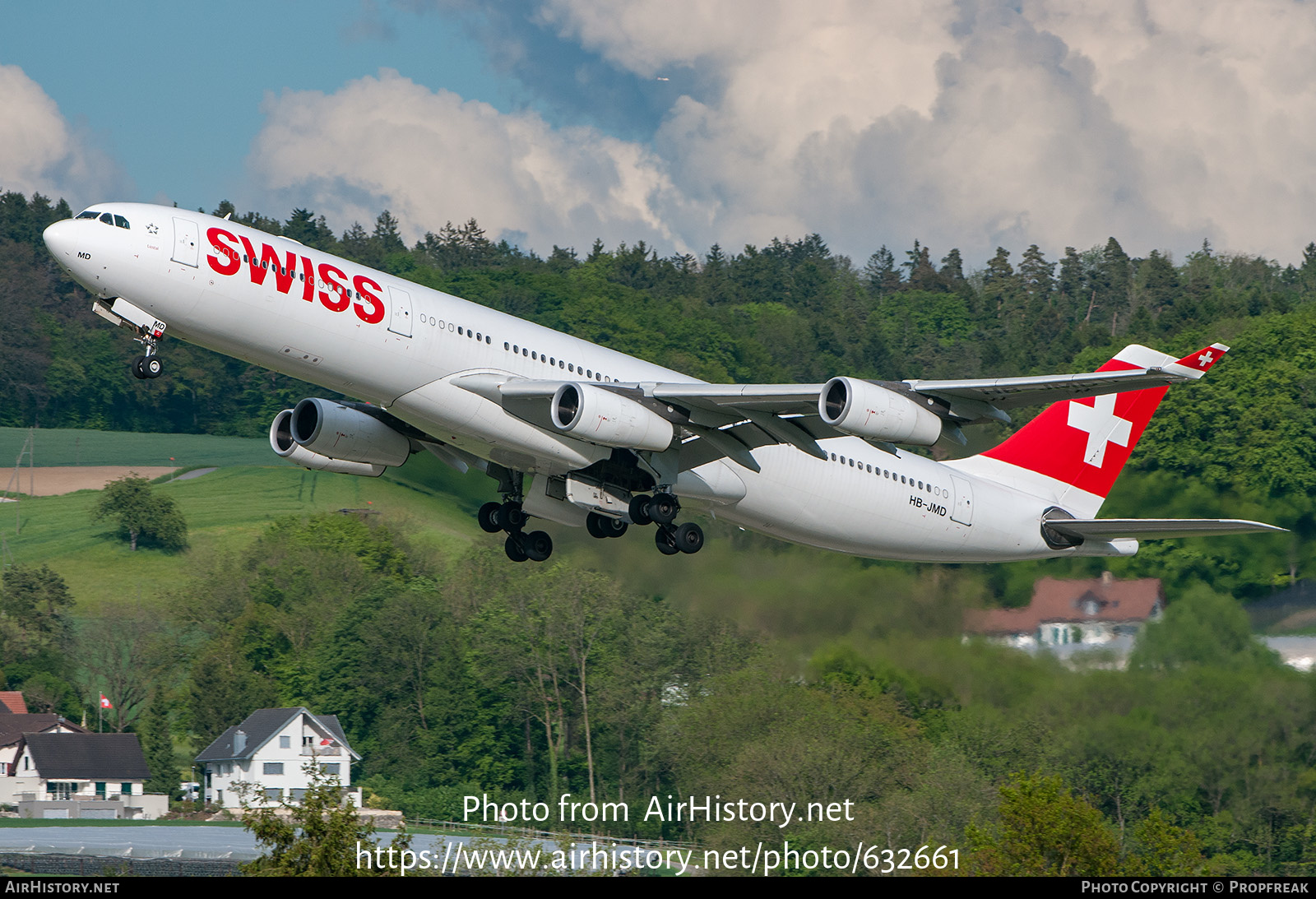 Aircraft Photo of HB-JMD | Airbus A340-313 | Swiss International Air Lines | AirHistory.net #632661