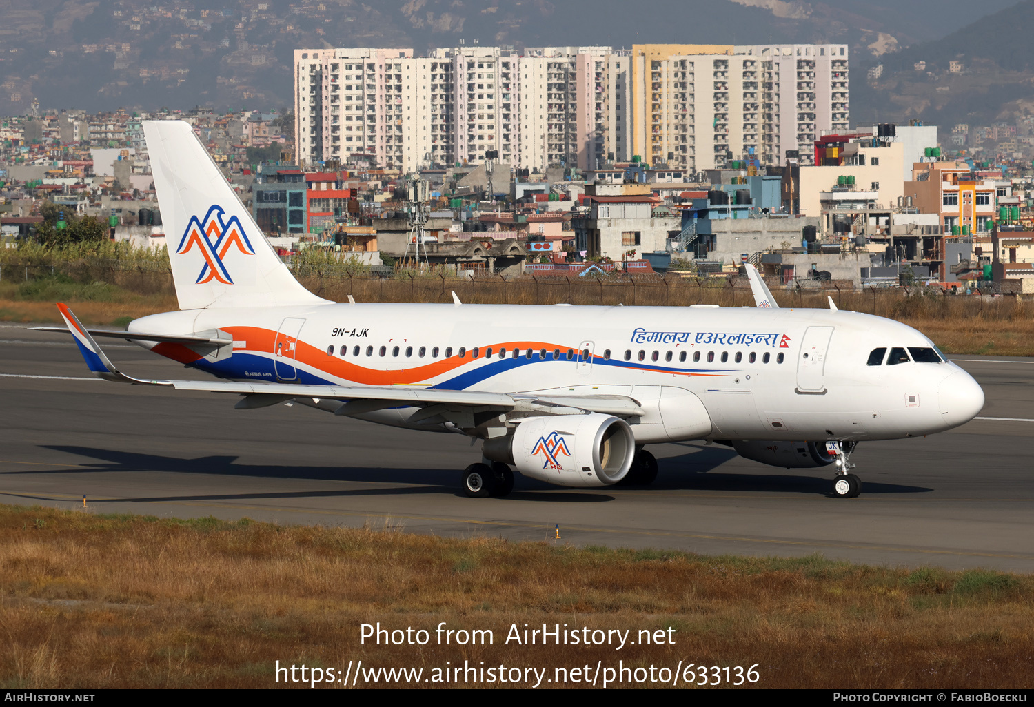 Aircraft Photo of 9N-AJK | Airbus A319-115 | Himalaya Airlines | AirHistory.net #633136