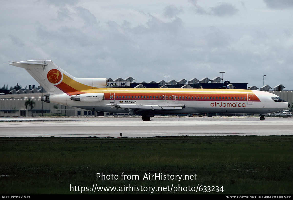 Aircraft Photo of 6Y-JMA | Boeing 727-2J0/Adv | Air Jamaica | AirHistory.net #633234