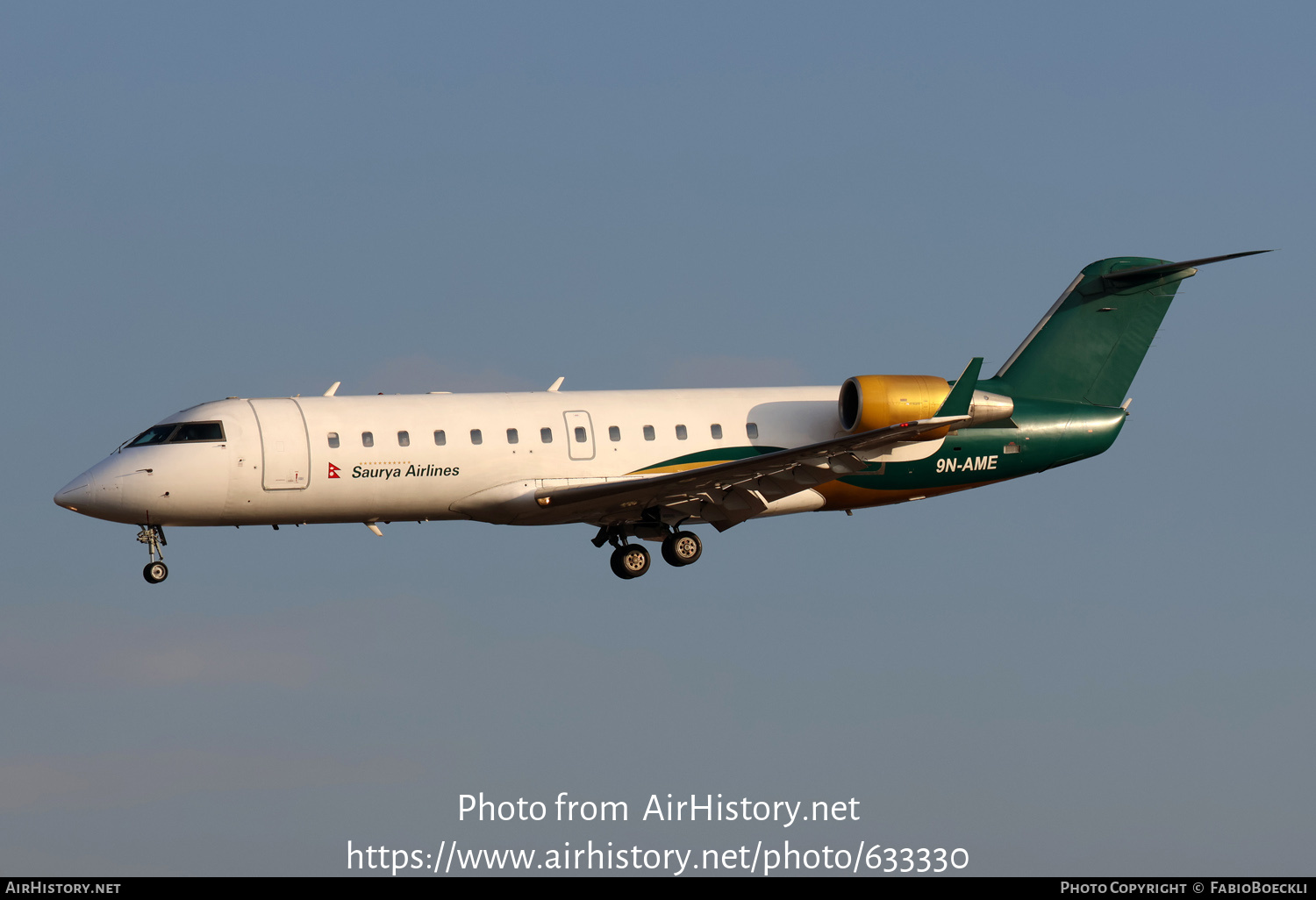 Aircraft Photo of 9N-AME | Bombardier CRJ-200ER (CL-600-2B19) | Saurya Airlines | AirHistory.net #633330