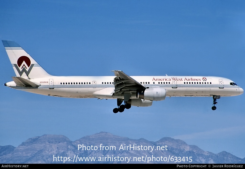 Aircraft Photo of N908AW | Boeing 757-2G7 | America West Airlines | AirHistory.net #633415