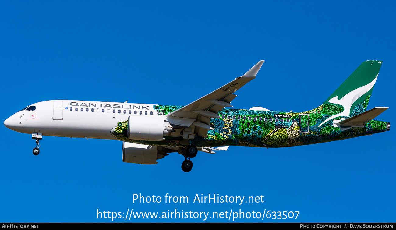 Aircraft Photo of VH-X4A | Airbus A220-371 (BD-500-1A11) | QantasLink | AirHistory.net #633507