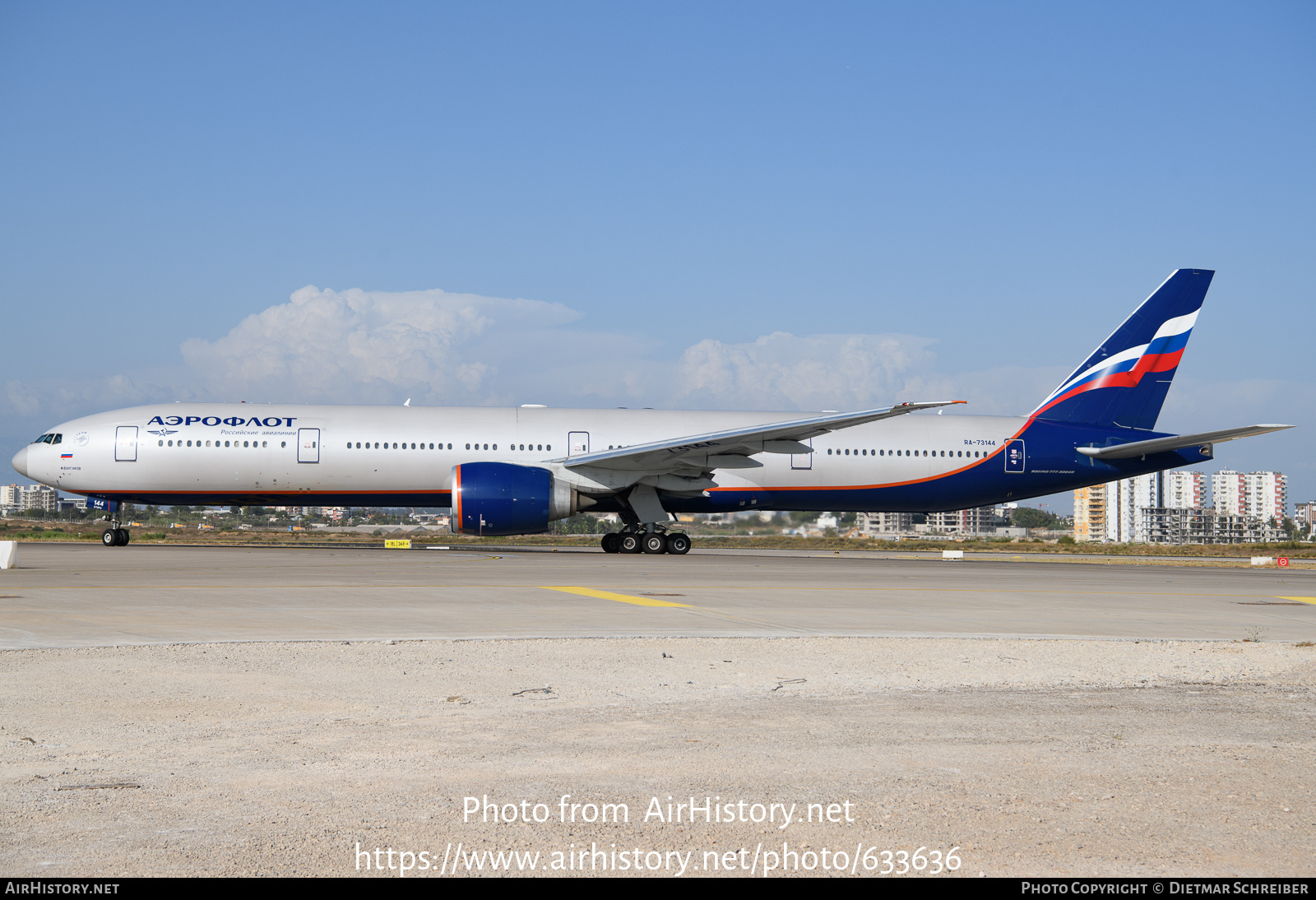 Aircraft Photo of RA-73144 | Boeing 777-3M0/ER | Aeroflot - Russian Airlines | AirHistory.net #633636