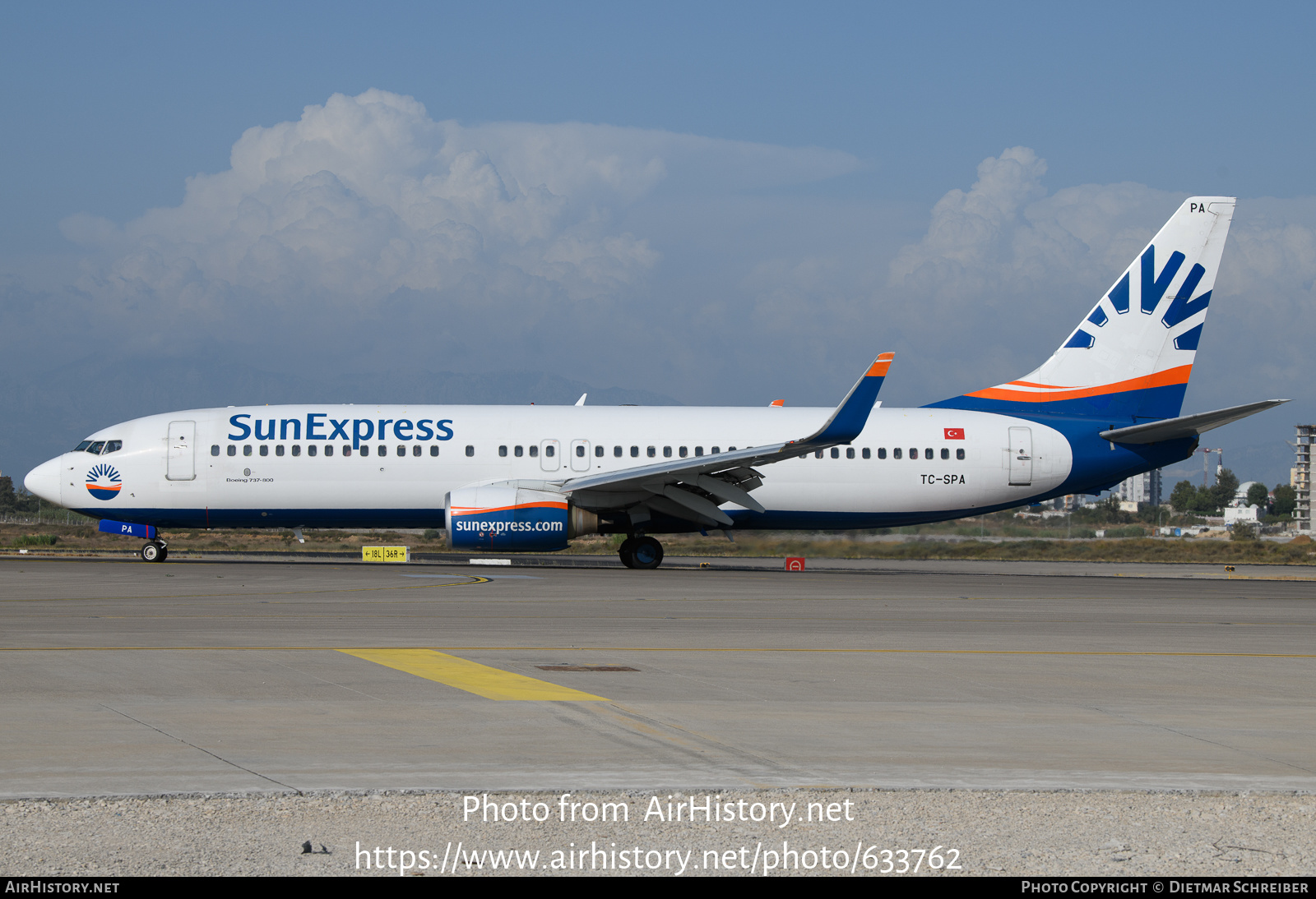 Aircraft Photo of TC-SPA | Boeing 737-8HX | SunExpress | AirHistory.net #633762