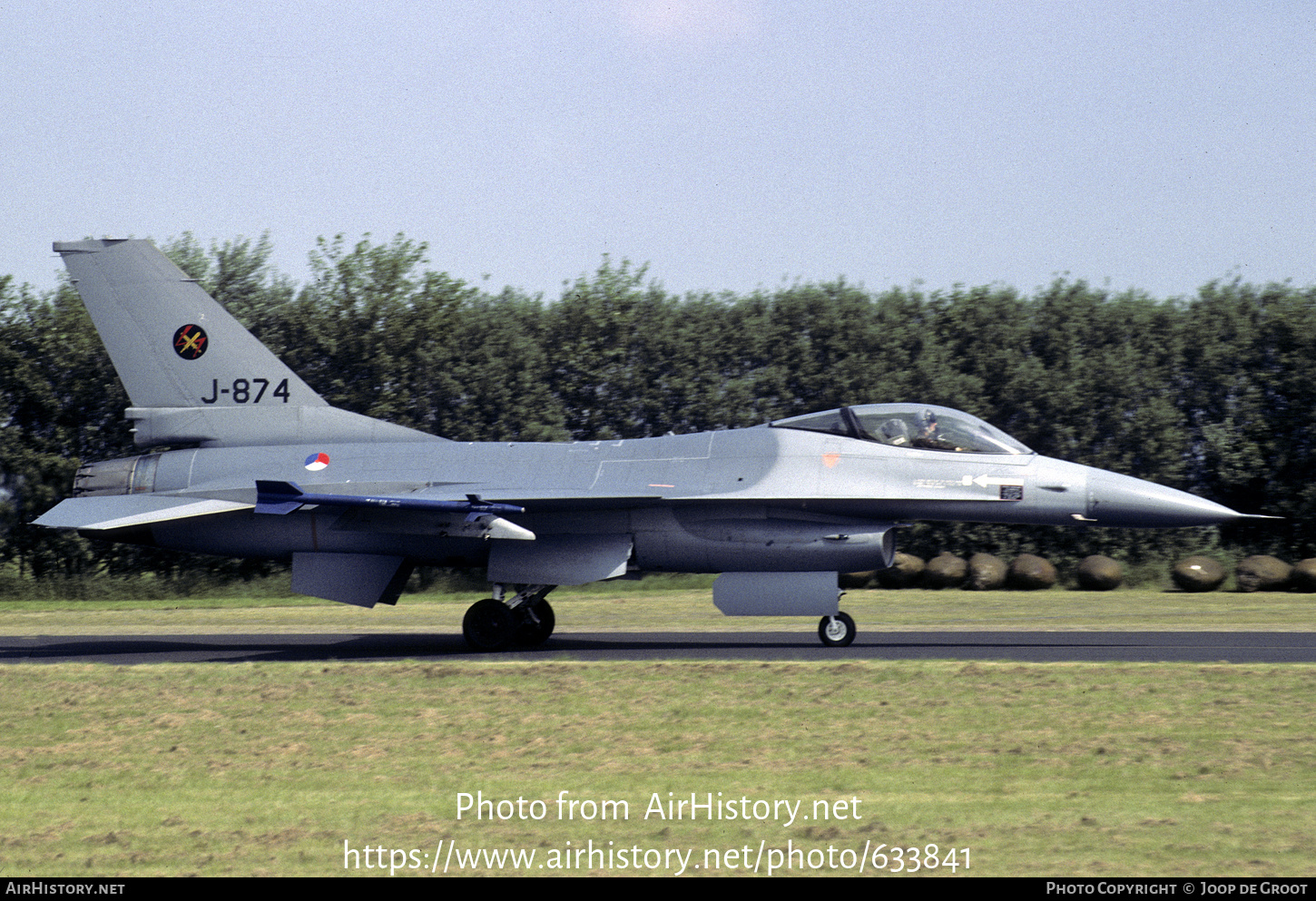 Aircraft Photo of J-874 | General Dynamics F-16A Fighting Falcon | Netherlands - Air Force | AirHistory.net #633841