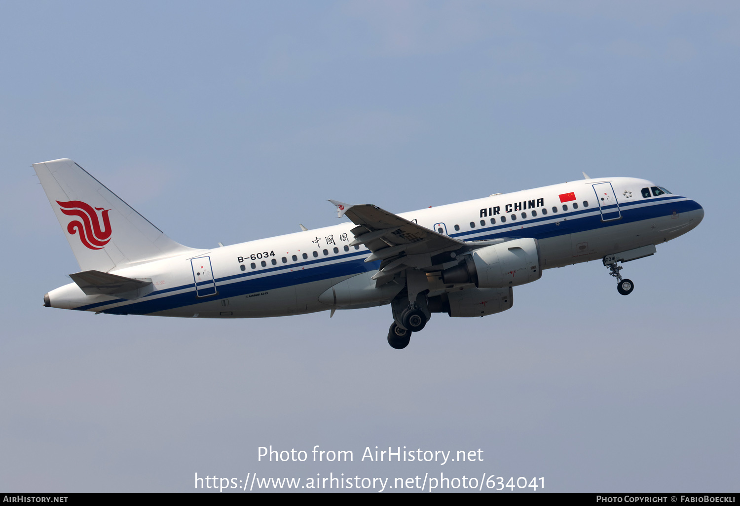 Aircraft Photo of B-6034 | Airbus A319-115 | Air China | AirHistory.net #634041