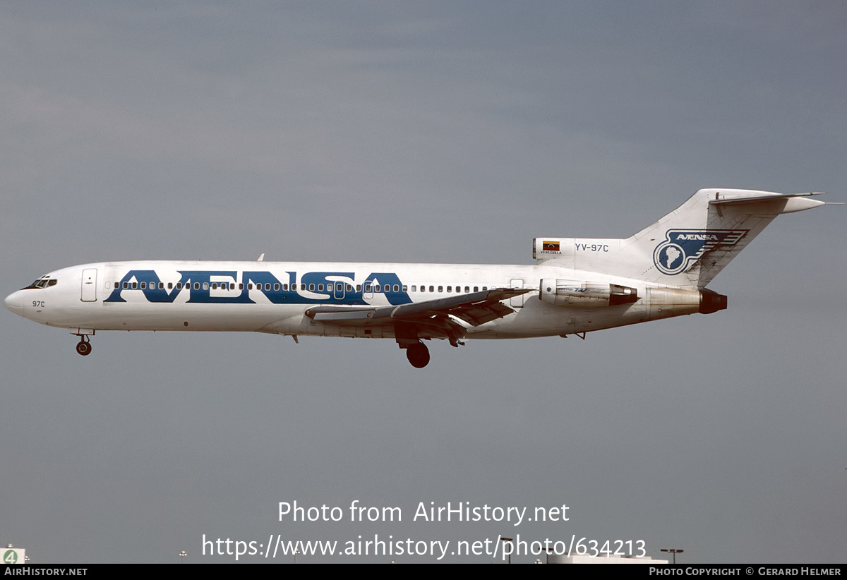 Aircraft Photo of YV-97C | Boeing 727-2D3/Adv | Avensa - Aerovías Venezolanas | AirHistory.net #634213