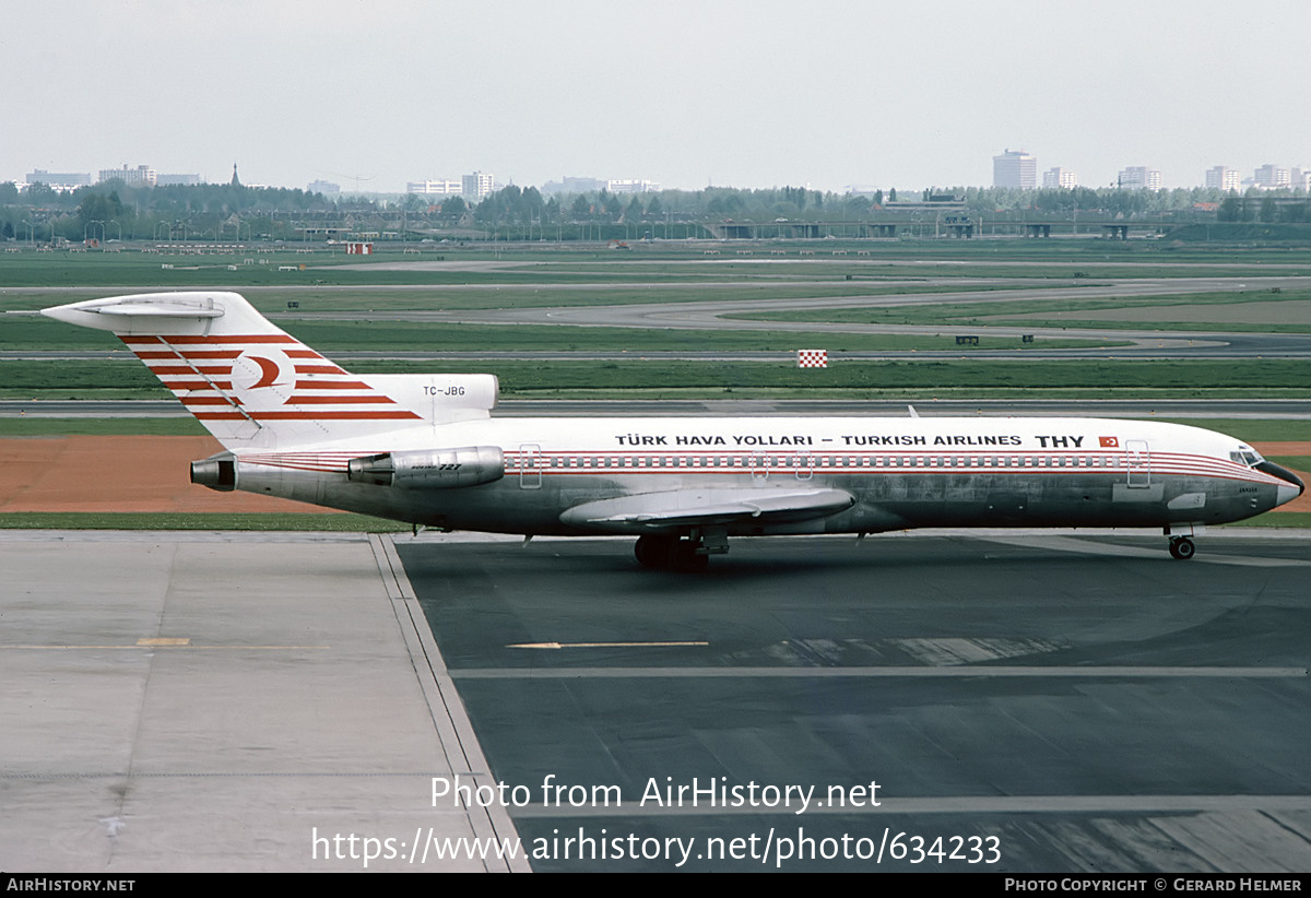 Aircraft Photo of TC-JBG | Boeing 727-2F2/Adv | THY Türk Hava Yolları - Turkish Airlines | AirHistory.net #634233