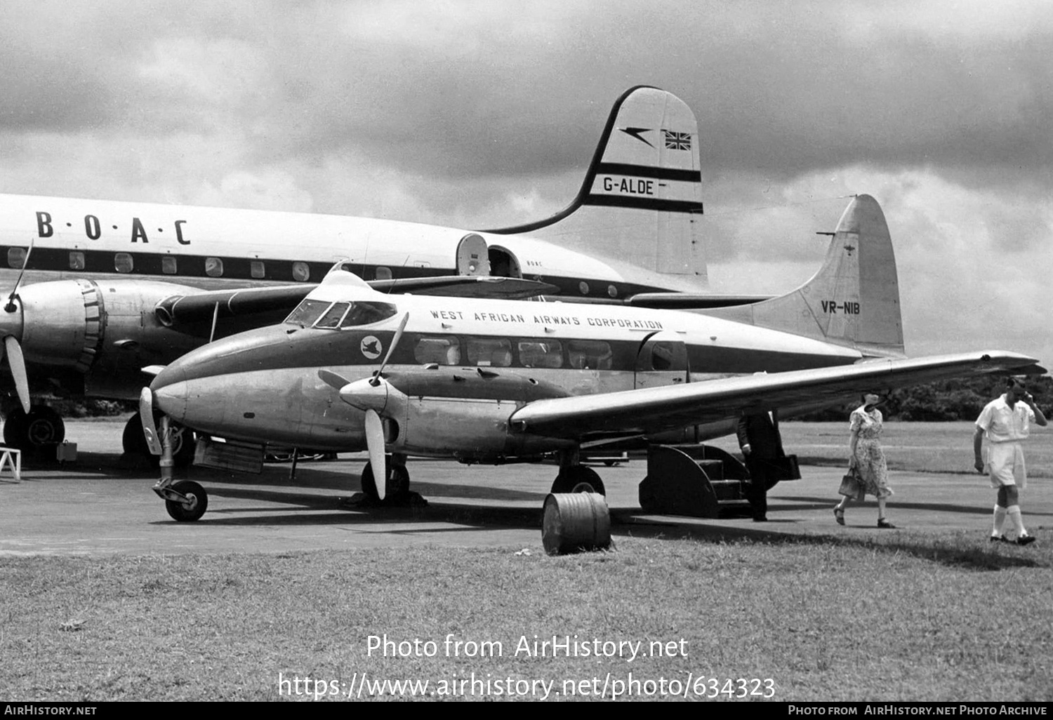 Aircraft Photo of VR-NIB | De Havilland D.H. 104 Dove 1B | West African Airways | AirHistory.net #634323