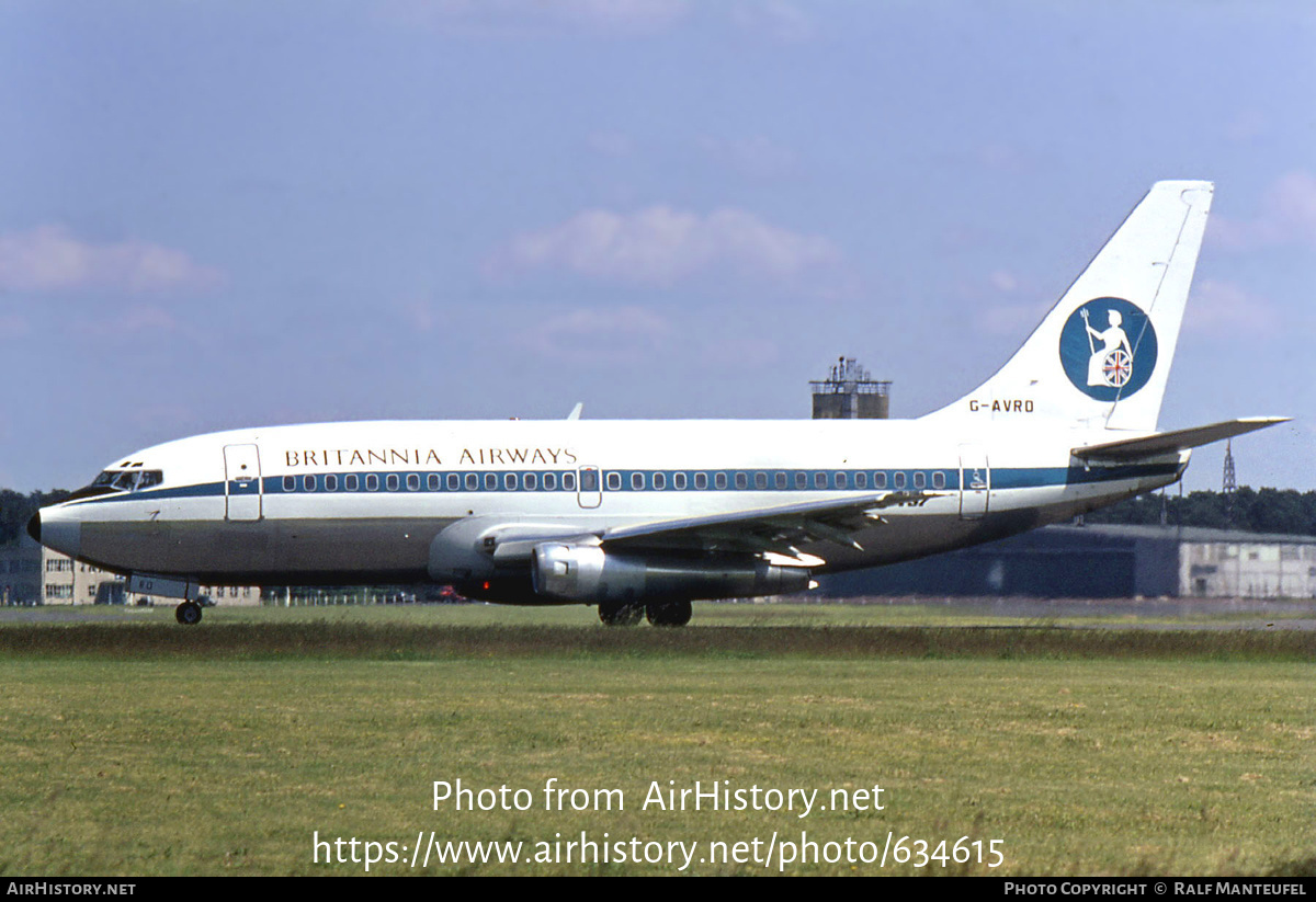 Aircraft Photo of G-AVRO | Boeing 737-204 | Britannia Airways | AirHistory.net #634615