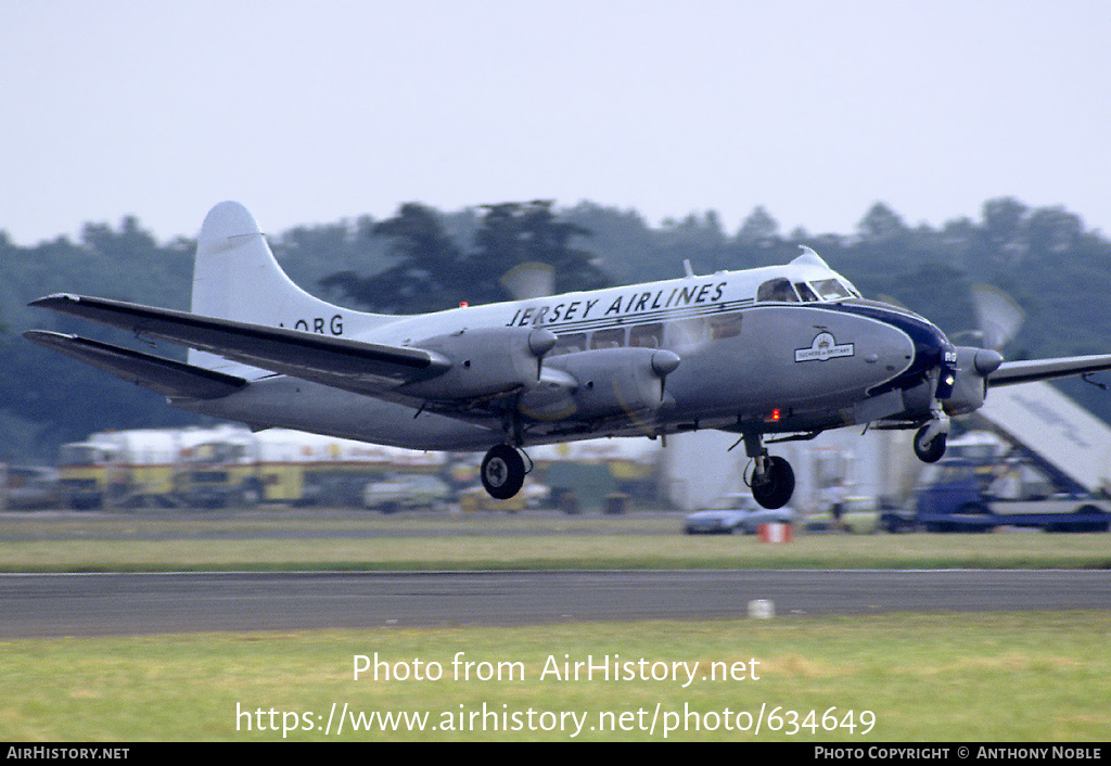 Aircraft Photo of G-AORG | De Havilland D.H. 114 Heron 2B | Jersey Airlines | AirHistory.net #634649