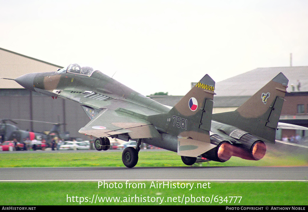 Aircraft Photo of 7501 | Mikoyan-Gurevich MiG-29A (9-12A) | Czechoslovakia - Air Force | AirHistory.net #634777