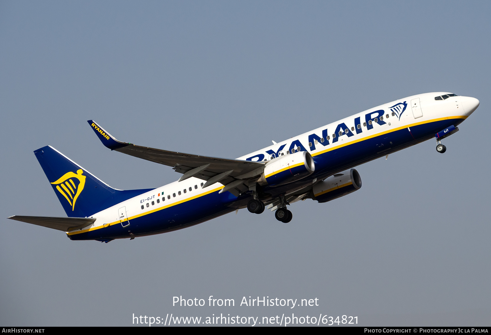 Aircraft Photo of EI-GJT | Boeing 737-800 | Ryanair | AirHistory.net #634821