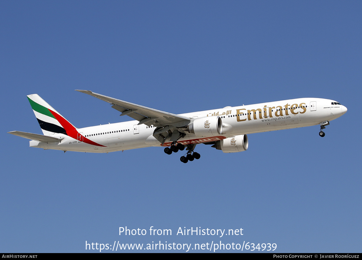 Aircraft Photo of A6-ENB | Boeing 777-31H/ER | Emirates | AirHistory.net #634939