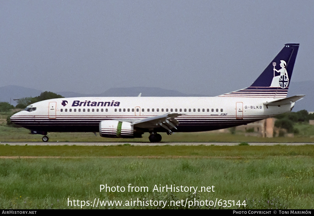 Aircraft Photo of G-BLKB | Boeing 737-3T5 | Britannia Airways | AirHistory.net #635144