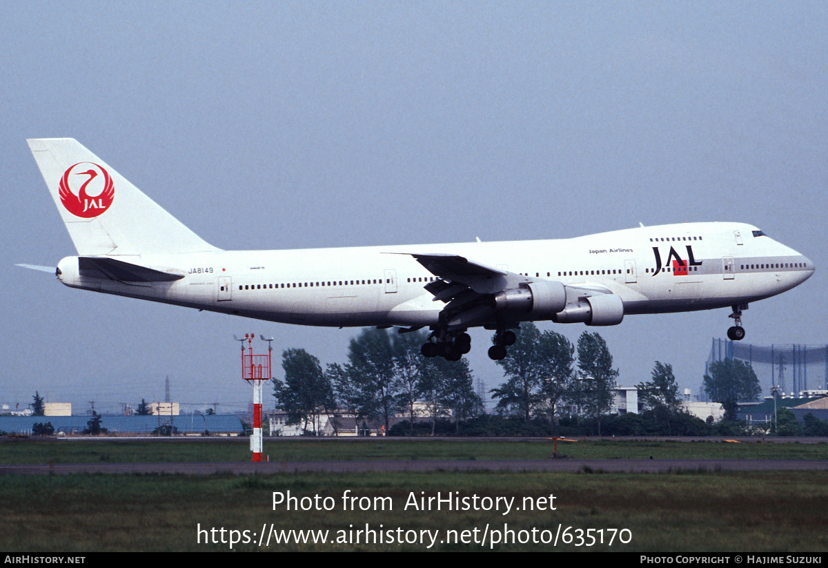 Aircraft Photo of JA8149 | Boeing 747-246B | Japan Airlines - JAL | AirHistory.net #635170