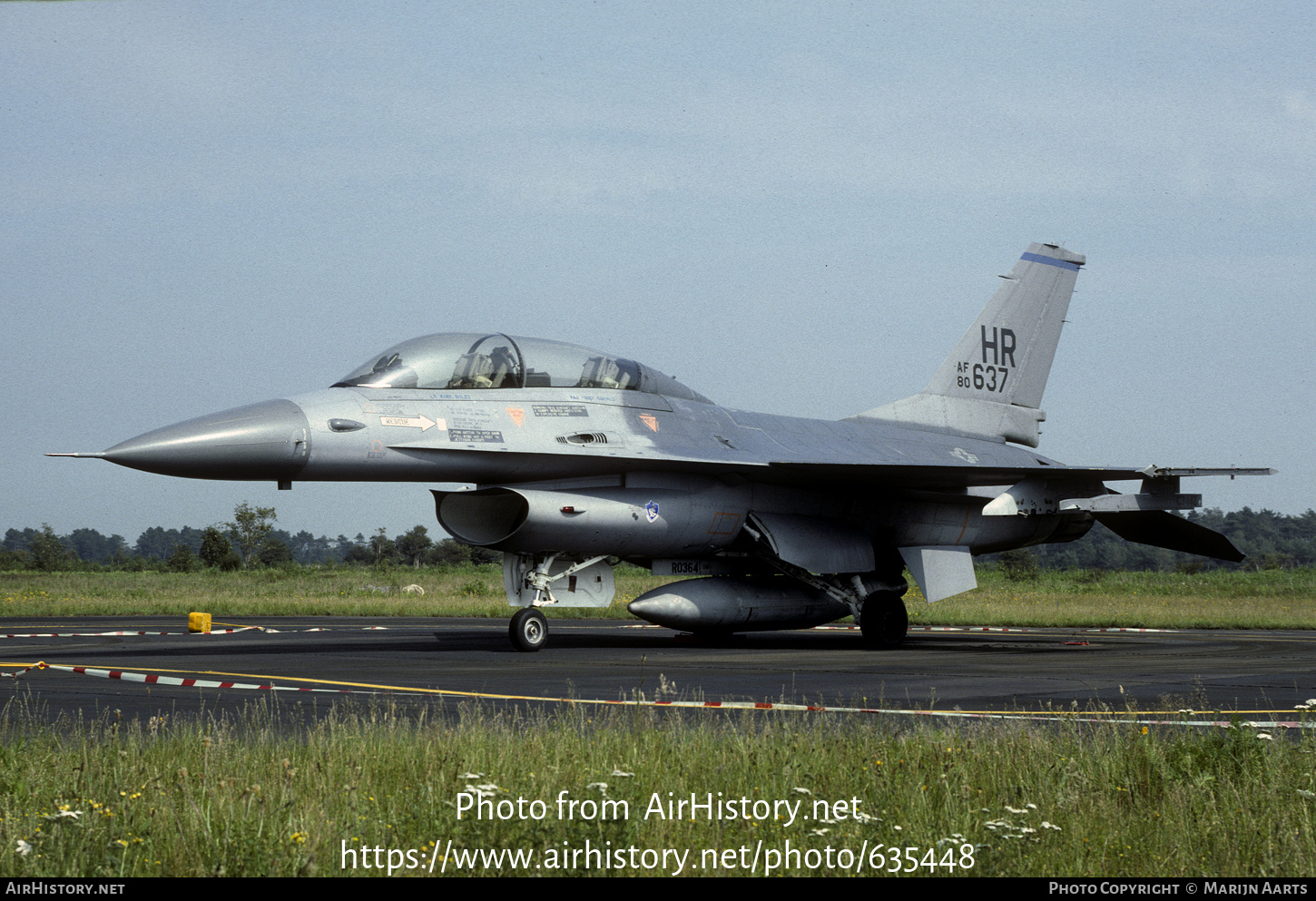 Aircraft Photo of 80-0637 / AF80-637 | General Dynamics F-16B Fighting Falcon | USA - Air Force | AirHistory.net #635448