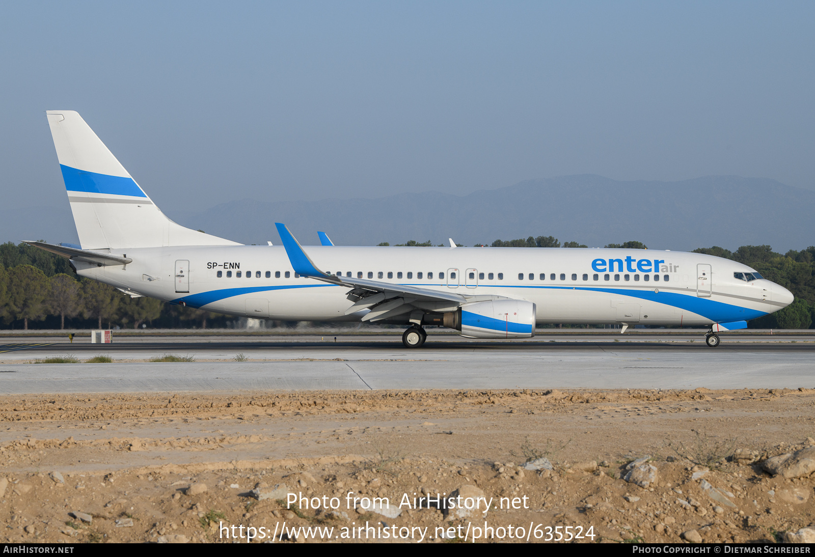 Aircraft Photo of SP-ENN | Boeing 737-8CX | Enter Air | AirHistory.net #635524