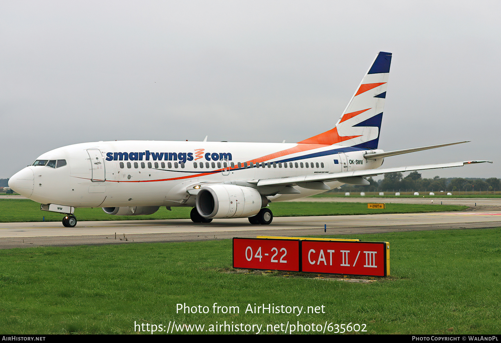 Aircraft Photo of OK-SWW | Boeing 737-7Q8 | Smartwings | AirHistory.net #635602