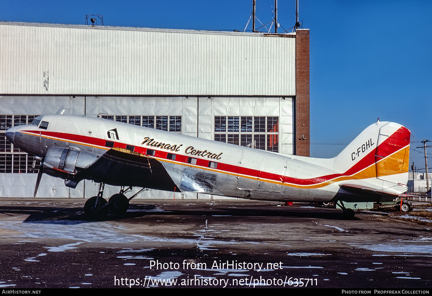 Aircraft Photo of C-FGHL | Douglas C-47A Skytrain | Nunasi Central Airlines | AirHistory.net #635711