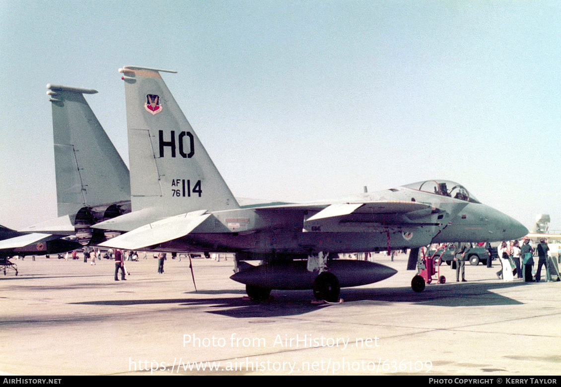 Aircraft Photo of 76-0114 / AF76114 | McDonnell Douglas F-15A Eagle | USA - Air Force | AirHistory.net #636109