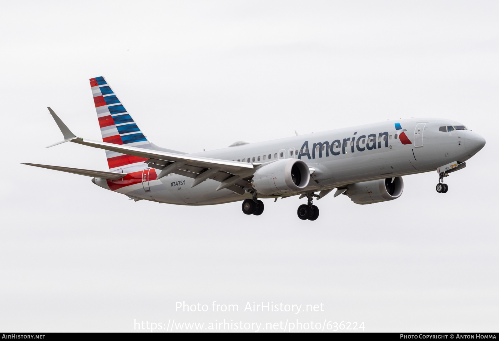 Aircraft Photo of N343SY | Boeing 737-8 Max 8 | American Airlines | AirHistory.net #636224