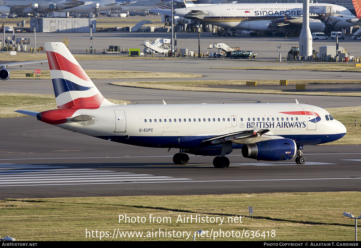 Aircraft Photo of G-EUPC | Airbus A319-131 | British Airways | AirHistory.net #636418