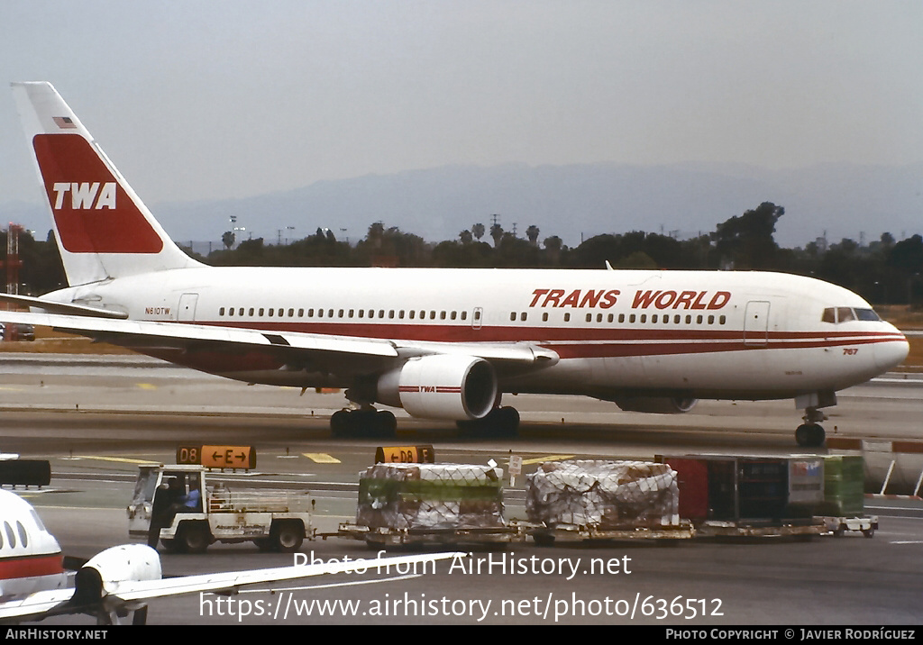 Aircraft Photo of N610TW | Boeing 767-231(ER) | Trans World Airlines - TWA | AirHistory.net #636512