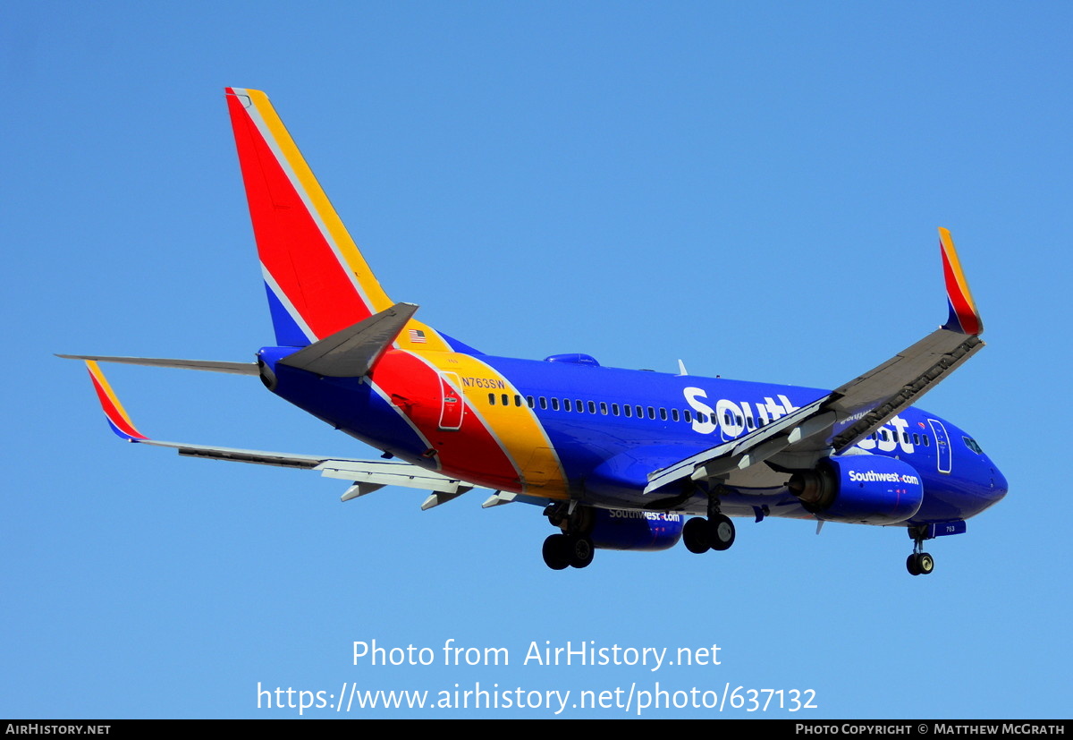 Aircraft Photo of N763SW | Boeing 737-7H4 | Southwest Airlines | AirHistory.net #637132