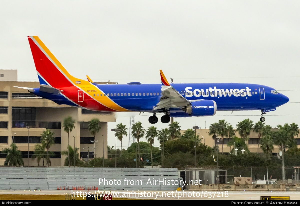 Aircraft Photo of N8795L | Boeing 737-8 Max 8 | Southwest Airlines | AirHistory.net #637218